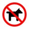 No dogs sign illustration