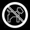 No dogs simple vector icon. Black and white illustration of dog and forbidden sign. Outline linear pet icon.