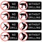 No drill and without drilling icon with power drill symbol. Crossed out and prohibition sign vector clipart.