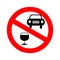 No drink and drive.Vector illustration of don`t drink and drive