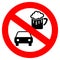 No drink and drive vector sign