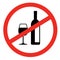 No drink sign