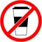 No drink sign. Vector illustration. Flat design.