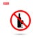 No drinking sign vector isolated