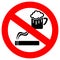 No drinking and smoking sign
