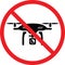 No drone allowed sign.