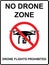 No drone allowed sign.