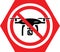 No drone allowed sign.