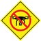 No drone allowed sign.