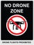 No drone allowed sign.