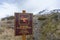 No drone sign in a national park in Argentina