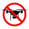 No drone zone sign flights with drone prohibited