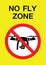 No Drone Zone, Spy camera flights or fly prohibited sign label vector illustration design.