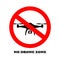 No drone zone vector sign