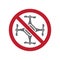 No drones allowed sign on white background for graphic and web design, Modern simple vector sign. Internet concept. Trendy symbol
