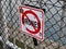 No Drones sign at the pier in downtown Seattle at the waterfront park