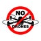 No drones zone sign - protected area
