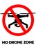 No Drones Zone Warning Information Sign