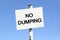 No dumping or fly tipping of rubbish sign