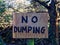 No Dumping Sign