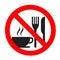 No eating vector sign,no food or drink allowed vector