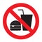 No eating vector sign,no food or drink allowed vector.No food or drinks allowed