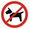 No entry with dogs, vector icon