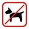 No entry with dogs, vector icon