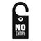 No entry door hanger icon, simple style