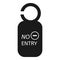 No entry door tag icon, simple style