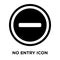 No entry icon vector isolated on white background, logo concept