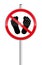 No Entry Sign Feet Keep Off