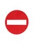 No entry. Stop sign. Red traffic signal