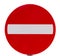 No entry traffic sign