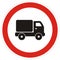 No entry for trucks, road sign, eps.