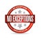 No exceptions seal illustration design