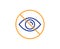 No eye line icon. Not looking sign. Optometry vision care. Vector