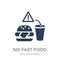 No Fast Food icon. Trendy flat vector No Fast Food icon on white