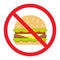No fastfood flat icon, fitness and sport