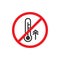 No fever icon in a flat design. Vector illustration