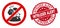 No Fightning Icon with Distress Intruder Alert Seal