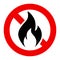 No fire allowed symbol sign