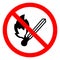 No Fire Ignition Symbol Sign Isolate On White Background,Vector Illustration EPS.10