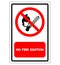 No Fire Ignition Symbol Sign, Vector Illustration, Isolate On White Background Label .EPS10