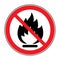 No fire open flame sign