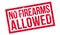 No Firearms Allowed rubber stamp