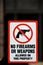 No Firearms or Weapons Allowed Sign