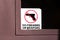 No firearms or weapons sign on the glass entrance door