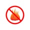 No fires sign vector isolated