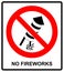 No Fireworks Vector warning icon